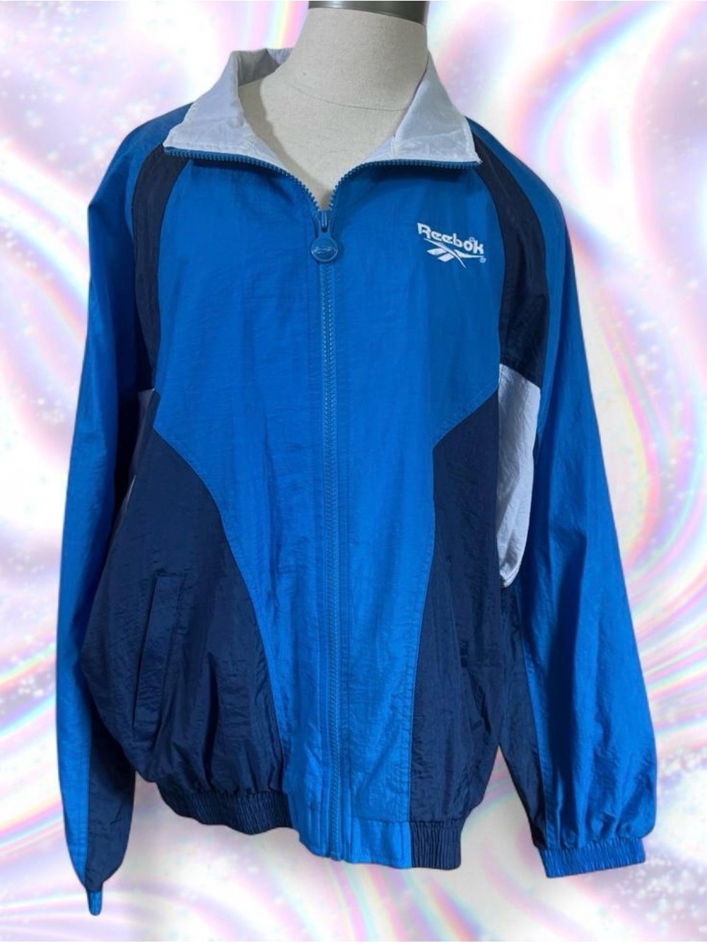 Reebok Blue and Navy Colorblock Kids Raincoat